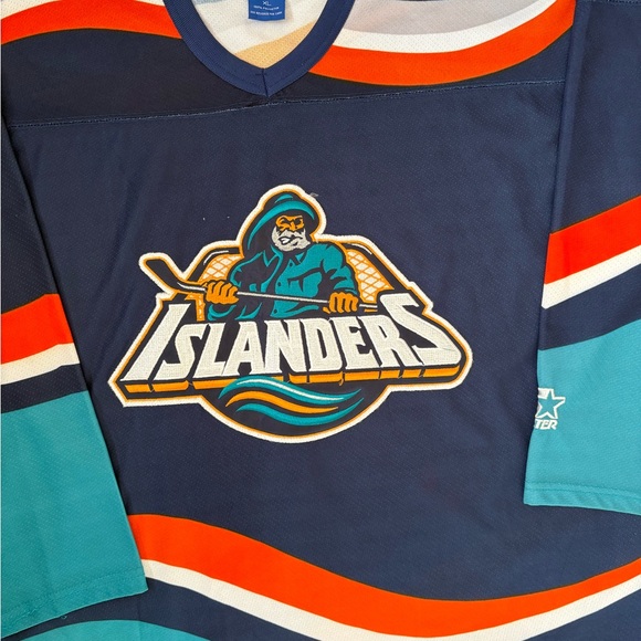 *SOLD* New York Islanders Vintage Fisherman STARTER Hockey Jersey - Picture 4 of 11